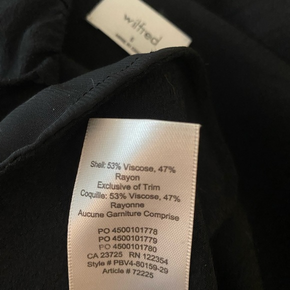 Wilfred Jumpsuit, Black, Size S, Crop Wide Leg, with Pockets - Picture 10 of 11